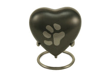 Load image into Gallery viewer, Small/Keepsake Slate/Pewter Brass Odyssey Heart Cremation Urn, 3 cubic inches