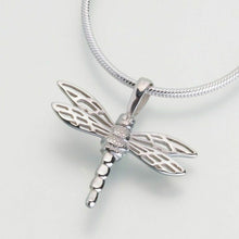Load image into Gallery viewer, Sterling Silver Small Dragonfly Memorial Jewelry Pendant Funeral Cremation Urn