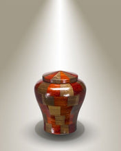 Load image into Gallery viewer, Tranquility Wood Keepsake Funeral Cremation Urn, 13 Cubic Inches