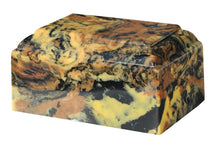Load image into Gallery viewer, Small/Keepsake 22 Cubic Inch Gold Tuscany Cultured Marble Cremation Urn