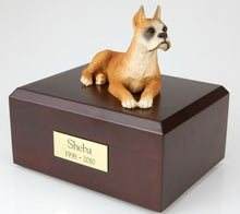Load image into Gallery viewer, Boxer Ears Up Pet Funeral Cremation Urn Avail in 3 Different Colors & 4 Sizes