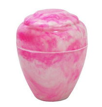 Load image into Gallery viewer, Small/Keepsake 18 Cubic Inch Pink Vase Cultured Marble Cremation Urn for Ashes