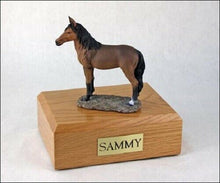 Load image into Gallery viewer, Bay Horse Figurine Funeral Cremation Urn. Avail in 3 Different Colors & 4 Sizes