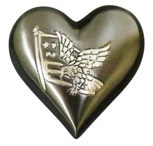 Load image into Gallery viewer, American Flag Aluminum Cremation Urn For Ashes Set of 3 - Adult, Keepsake, Heart
