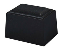 Load image into Gallery viewer, Small/Keepsake 2 Cubic Inch Black Tuscany Cultured Granite Cremation Urn Ashes