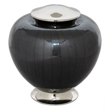 Load image into Gallery viewer, Large/Adult 200 Cubic Inch Black Baroque Shadow Brass Funeral Cremation