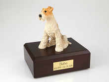 Load image into Gallery viewer, Fox Terrier Pet Funeral Cremation Urn Available in 3 Different Colors & 4 Sizes