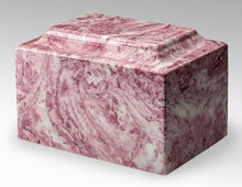 Load image into Gallery viewer, Classic Marble Pink/White Adult 210 Cu. In. Cremation Urn for Ashes,TSA Approved