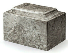 Load image into Gallery viewer, Classic Marble Cashmere Gray Adult 210 Cubic Inches Cremation Urn, TSA Approved