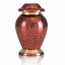 Load image into Gallery viewer, Small/Keepsake 4 Cubic Inches Red Brass Funeral Cremation Urn for Ashes