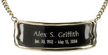 Load image into Gallery viewer, Personalized Brushed Brass Name-Plate Medallion for Adult Size Cremation Urns