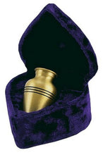 Load image into Gallery viewer, Solid Brass Keepsake & Heart Box, 3 Cubic Inches Funeral Cremation Urn New