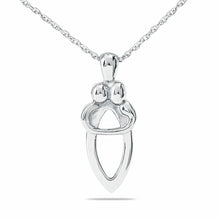 Load image into Gallery viewer, Sterling Silver Lovers Embrace Pendant/Necklace Funeral Cremation Urn for Ashes