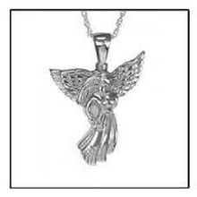 Load image into Gallery viewer, Sterling Silver Angel Funeral Cremation Urn Pendant w/Chain for Ashes
