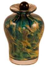 Load image into Gallery viewer, Small/Keepsake 3 Cubic In Palermo Nuvole Glass Funeral Cremation Urn for Ashes