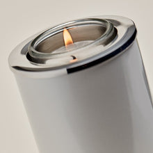 Load image into Gallery viewer, Small/Keepsake Aluminum White Memory Light Cremation Urn, 20 cubic inches