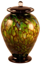 Load image into Gallery viewer, XL/Companion 400 Cubic Inch Venice Forest Funeral Glass Cremation Urn for Ashes