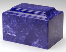 Load image into Gallery viewer, Classic Marble Cobalt Adult Funeral Cremation Urn, 210 Cubic Inches TSA Approved