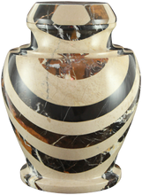 Load image into Gallery viewer, Carpel Cameo and King Gold Onyx Adult Funeral Cremation Urn, 220 Cubic Inches