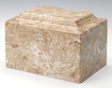 Load image into Gallery viewer, Classic Marble Syrocco Adult Funeral Cremation Urn, 210 Cubic Inch TSA Approved