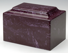 Load image into Gallery viewer, Classic Marble Merlot Adult Funeral Cremation Urn, 210 Cubic Inches TSA Approved
