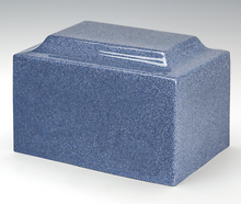 Load image into Gallery viewer, Classic Granite Blue Oversized 325 Cubic Inches Cremation Urn TSA Approved