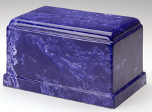 Load image into Gallery viewer, Olympus Cultured Marble Cobalt Adult Cremation Urn, 275 Cubic Inch TSA Approved