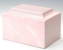 Load image into Gallery viewer, Classic Marble Pink Adult Funeral Cremation Urn, 210 Cubic Inches, TSA Approved