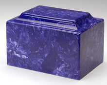 Load image into Gallery viewer, Oversize Classic Marble Cobalt Adult Cremation Urn, 325 Cubic Inch TSA Approved