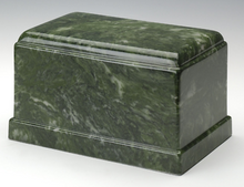 Load image into Gallery viewer, Olympus Cultured Marble Emerald Adult Cremation Urn, 275 Cubic Inch TSA Approved