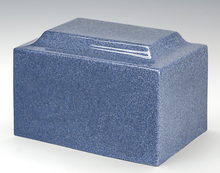 Load image into Gallery viewer, Classic Granite Blue 50 Cubic Inches Cremation Urn For Ashes, TSA Approved