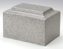 Load image into Gallery viewer, Keepsake Granite Mist Gray Funeral Cremation Urn, 5 Cubic Inches, TSA Approved