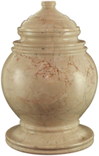 Load image into Gallery viewer, Princess Cameo Marble, Tan Colored Adult Funeral Cremation Urn For Ashes