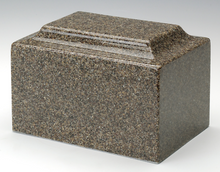 Load image into Gallery viewer, Brown Granite Infant/Child/Pet Funeral Cremation Urn 50 Cubic Inch, TSA Approved