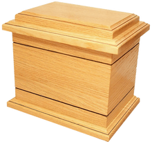 Load image into Gallery viewer, Large/Adult 220 Cubic Inch Wilmington Oak Funeral Cremation Urn- Made in USA