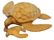 Load image into Gallery viewer, Natural Biodegradable Paper Turtle, Hand Crafted Keepsake Cremation Urn
