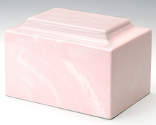 Load image into Gallery viewer, Classic Marble Pink Adult Funeral Cremation Urn, 325 Cubic Inches, TSA Approved