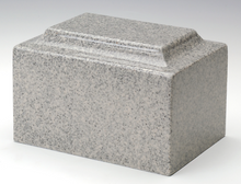 Load image into Gallery viewer, Classic Mist Gray Granite Adult Cremation Urn, 325 Cubic Inches, TSA Approved