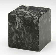 Load image into Gallery viewer, Small Cube Marble Ebony Keepsake Cremation Urn,18 Cubic Inches, TSA Approved