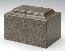 Load image into Gallery viewer, Classic Brown Granite Adult Funeral Cremation Urn, 325 Cubic Inches TSA Approved