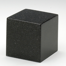 Load image into Gallery viewer, Small Cube Black Granite Keepsake Cremation Urn, 18 Cubic Inches, TSA Approved
