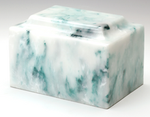 Load image into Gallery viewer, Onyx Teal Infant/Child/Pet Funeral Cremation Urn, 50 Cubic Inches, TSA Approved