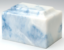 Load image into Gallery viewer, Small Keepsake Onyx Sapphire Funeral Cremation Urn, 5 Cubic Inches, TSA Approved