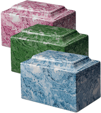 Load image into Gallery viewer, Classic Marble Emerald Adult Cremation Urn, 210 Cubic Inches, TSA Approved