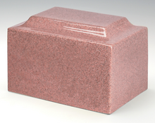 Load image into Gallery viewer, Classic Granite Pink Adult Funeral Cremation Urn, 210 Cubic Inches, TSA Approved