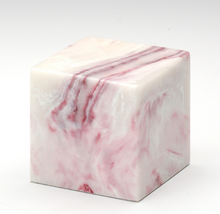 Load image into Gallery viewer, Small Cube Onyx Ruby Keepsake Funeral Cremation Urn, 18 Cubic Inch, TSA Approved