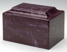Load image into Gallery viewer, Classic Marble Merlot Adult Funeral Cremation Urn, 325 Cubic Inches TSA Approved