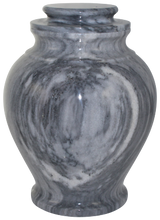 Load image into Gallery viewer, Serenity Cashmere Gray Marble, Gray and White Color Adult Funeral Cremation Urn