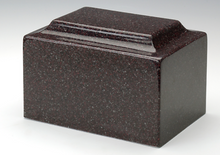 Load image into Gallery viewer, Keepsake Granite Vintage Red Funeral Cremation Urn, 5 Cubic Inches, TSA Approved