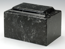 Load image into Gallery viewer, Classic Marble Ebony Adult Funeral Cremation Urn, 210 Cubic Inches, TSA Approved